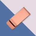 Edelstahl Metall Geldklammer in Roségold gebürstetem Finish, minimalistischer Taschenclip für Bargeld. - Geldklammer / Roségold Gebürsteter Stil
