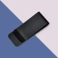 Schwarze Geldscheinklammer aus Edelstahl, matte Oberflaeche fuer Geldboerse Herren. - Geldklammer / Gebürstetes Schwarz