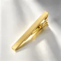 Goldene Metall Krawattenklammer für Herren, klassisches schlichtes Design Accessoire - Gold