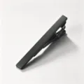 Men's black metal tie clip, sleek design variant, essential business accessory for formal suits. - Gunmetal