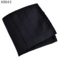 Heren pak pochet zwart gestreept klassieke zakdoek stijlvol heren mode accessoire design - Gestreepte Borstzakdoek (X8043)