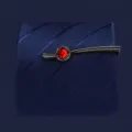 Men's gunmetal tie clip with square red crystal stone elegant business suit accessory 5.6cm - Z1135-3 Gunmetal Black with Red Rhinestones