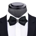 Men's Black Crystal Bow Tie Suit Wedding Formal Wear Rhinestone Bowtie Variant - T6031