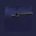 Gunmetal black tie clip for men, elegant geometric design with black crystal and rhinestones. - Z1135-2 Gunmetal Black with Black Rhinestones