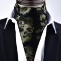 Men's retro floral cravat ascot tie with fine warp fabric for formal business suit wear. - X9121