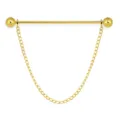 Gedetailleerd overzicht van gouden overhemdkraagketting, elegant metalen accessoire. - Goud - enkele hangketting | Z3232-1L