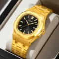 SKMEI Orologio Quarzo Oro Uomo Cinturino Acciaio Lavoro Casual Orologio Variante Modello - Quadrante Nero / Oro
