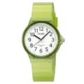 Orologio al quarzo in resina verde trasparente SKMEI per studenti, impermeabile 50m. - verde trasparente