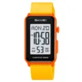 Orologio Digitale Quadrato SKMEI Cassa Arancione Cinturino Giallo Impermeabile Sport - Cassa Arancione Cinturino Giallo