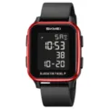 Montre de sport numérique étanche SKMEI avec lunette rouge et affichage lumineux. - Noir Rouge