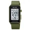 Orologio sportivo digitale quadrato verde SKMEI per studenti impermeabile multifunzione - Verde militare