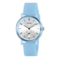 Orologio al quarzo minimalista SKMEI da donna e uomo, cinturino in silicone azzurro trasparente. - Rosa Blu Trasparente