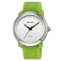 Orologio al quarzo SKMEI con cinturino in silicone verde quadrante bianco e lunetta argento. - Orologio al Quarzo di Moda (2577) / verde trasparente