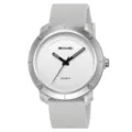 Orologio al quarzo minimalista SKMEI da uomo e donna, quadrante bianco con cinturino in silicone. - Orologio al Quarzo di Moda (2577) / Bianco Trasparente