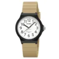 Montre à quartz décontractée élégante SKMEI pour hommes et femmes avec bracelet en caoutchouc. - Abricot