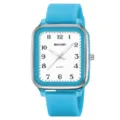 SKMEI orologio al quarzo quadrato blu per esame studenti, semplice lancetta impermeabile - Orologio al Quarzo (2616) / Transparent Blue