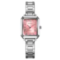 Orologio al quarzo da donna SKMEI con quadrante rosa e cinturino in acciaio inossidabile. - Cassa Argento Quadrante Rosa