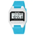 Orologio sportivo digitale per studenti SKMEI con cinturino in silicone blu e cassa bianca. - Stile Blu Trasparente (2617)