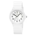 Montre à quartz blanche minimaliste SKMEI pour hommes et femmes avec chiffres et étanchéité 50M. - Blanc