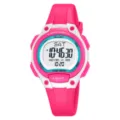 SKMEI Children Digital Sports Watch Waterproof 50M LED Backlight Pink Multifunction - Rose Red