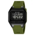 Orologio sportivo digitale SKMEI con cinturino in silicone verde e cassa nera multifunzione. - Stile Verde Militare (2617)