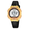 SKMEI kids digital watch with waterproof design, LED display, and multi-functional sports style. - Black and Yellow