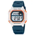 Orologio sportivo digitale con doppio orario conto alla rovescia e impermeabile per studenti. - Blu