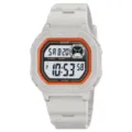 Orologio sportivo digitale quadrato grigio SKMEI con doppia ora, conto alla rovescia e impermeabile. - Grigio