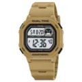 SKMEI orologio digitale quadrato cachi da uomo, orologio sportivo da esterno impermeabile. - Albicocca