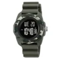 Outdoor tactical digital watch with green silicone strap and camouflage bezel for men. - Army Green Camo