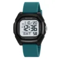 Orologio sportivo digitale uomo SKMEI con cinturino in silicone verde e quadrante nero. - Cinturino in Silicone / Blu lago
