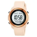 Orologio digitale alla moda SKMEI con cinturino in silicone, orologio sportivo impermeabile. - Rosa