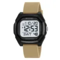 SKMEI Orologio Digitale Sportivo Uomo Cassa Nera Cinturino Gomma Kaki Impermeabile - Cinturino in Silicone / Albicocca