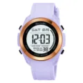 SKMEI Orologio Sportivo Digitale Cinturino Viola Lunetta Oro Rosa Impermeabile da polso - Viola