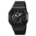 SKMEI Men Multifunctional Digital Quartz Sports Watch Waterproof Outdoor World Time - Black
