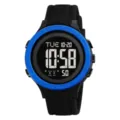 Orologio Sportivo Digitale Multifunzione da Uomo Cinturino in Silicone Impermeabile - Blu nero