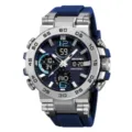Orologio sportivo da uomo SKMEI, orologio digitale al quarzo con cinturino in silicone blu. - Blu