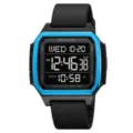Orologio sportivo digitale impermeabile SKMEI da uomo e donna, elegante orologio quadrato. - Blu nero