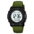 Orologio digitale sportivo all'aperto SKMEI da uomo con cinturino verde e impermeabile. - Verde militare