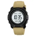 Orologio digitale sportivo all'aperto SKMEI con cinturino in silicone kaki e impermeabile. - Albicocca