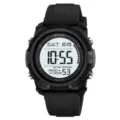 SKMEI orologio sportivo digitale da uomo all'aperto impermeabile multifunzione tattico studenti - Nero Quadrante Bianco