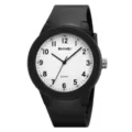 SKMEI minimalist black quartz watch for men, casual student timepiece with white dial. - Black White-Digital Scale