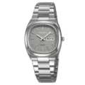 SKMEI Montre Quartz Homme Bracelet Acier Inoxydable Affichage Date Affaires Loisir - Argent Cadran Gris