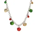 Christmas jingle bell necklace colorful metal bells holiday fashion jewelry accessory for women - Necklace