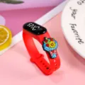 Niedliche LED Silikonuhr für Mädchen mit kreativem Cartoon Blumenstrauß Dekoration. - Geständnis-Bouquet