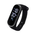 Reloj electrónico de astronauta impermeable pulsera deportiva LED para niños y niñas estudiantes - Negro