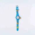 Orologio al quarzo in silicone blu per bambini con motivi di note musicali e chitarra - Chitarra