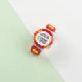 Multifunctional kids digital sports watch with luminous display and waterproof design. - Red