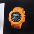 Kinder Outdoor Digital Sport Uhr wasserdicht orange KMF elektronische Armbanduhr - Orange