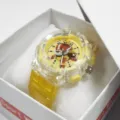 Paw Patrol kids transparent yellow electronic digital watch cartoon children wrist watch gift box - Yellow